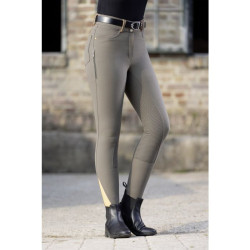Pantalon Lyon fond intégral en silicone HKM Vert olive Pantalon Lyon fond intégral en silicone HKM Vert olive