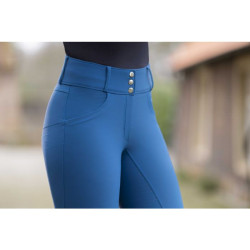 Pantalon Port Royal fond intégral en silicone HKM Bleu foncé Pantalon Port Royal fond intégral en silicone HKM Bleu foncé