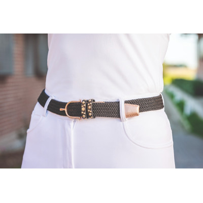 Ceinture élastique Rosegold Glamour Style HKM Noir