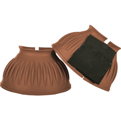 Cloches en caoutchouc fermeture velcro 1 paire HKM Marron foncé