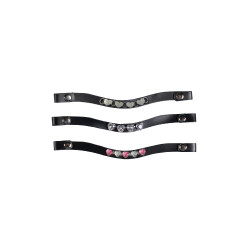 Frontaux Hobby Horsing lot de 3 HKM Rose / argenté