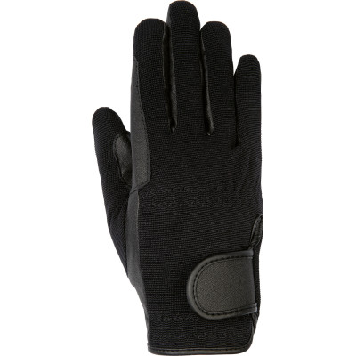 Gants d'hiver en cuir synthétique HKM Noir