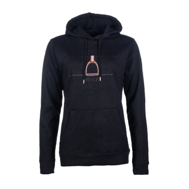 Hoody Equine Sports Style HKM Noir / or rose Hoody Equine Sports Style HKM Noir / or rose