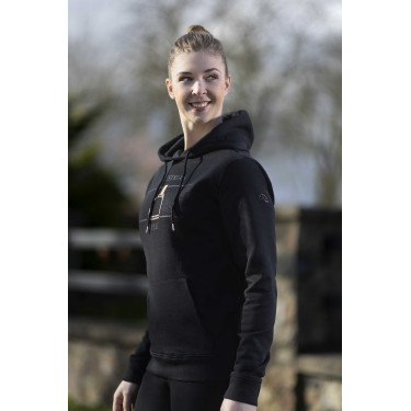 Hoody Equine Sports Style HKM Noir / or rose Hoody Equine Sports Style HKM Noir / or rose