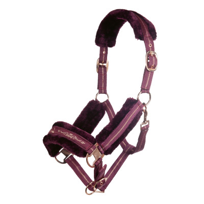 Licol Rosegold HKM Bordeaux / or rose