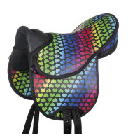 Selle pour Shetland set Colourful HKM Coeur / noir Selle pour Shetland set Colourful HKM Coeur / noir