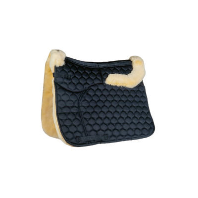 Tapis en mouton véritable HKM Noir / nature