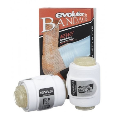 Bandes combi Acavallo gel et élastique Blanc Bandes combi Acavallo gel et élastique Blanc