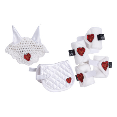 Set de compétition Cuddle Pony HKM Blanc / rouge