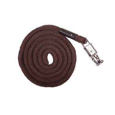 Longe Aachen avec mousqueton  antipanique HKM Marron