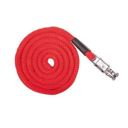 Longe Aachen avec mousqueton  antipanique HKM Rouge