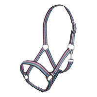 Licol Linz HKM Marron / gris / pink / bleu Licol Linz HKM Marron / gris / pink / bleu