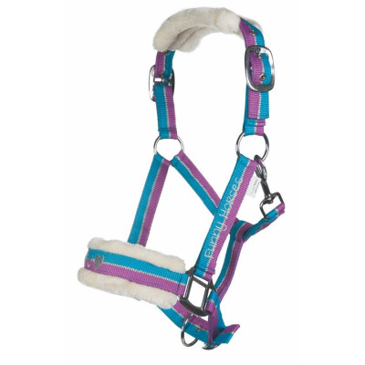 Licol Funny Horses HKM Turquoise / lilas