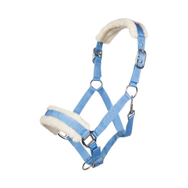 Licol Bischofshofen rembourrage Teddy HKM Bleu ciel