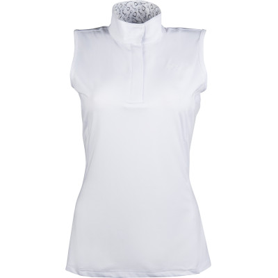 Polo de concours Hunter sleeveless HKM Blanc