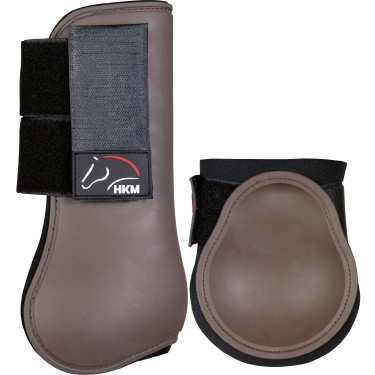 Guêtres et protèges boulets Classic set de 4 HKM Marron foncé