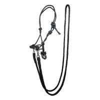 Licol éthologique avec rênes/longes HKM Noir Licol éthologique avec rênes/longes HKM Noir