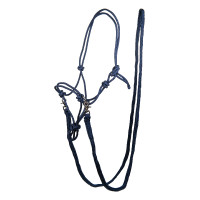 Licol éthologique avec rênes/longes HKM Bleu foncé Licol éthologique avec rênes/longes HKM Bleu foncé