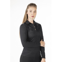 Polo Rosegold Glamour Style manches longues HKM Noir / or rose Polo Rosegold Glamour Style manches longues HKM Noir / or rose
