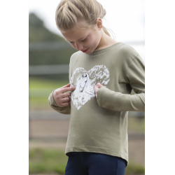 Polo à manches longues Horse Spirit HKM Gris vert Polo à manches longues Horse Spirit HKM Gris vert