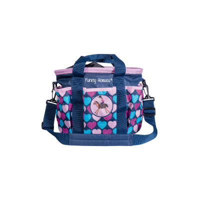 Sac de pansage Funny Horses Hearts HKM Bleu foncé