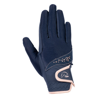 Gants Rosegold Glamour Style HKM Bleu foncé