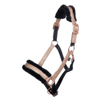 Licol Rosegold Glitter Style HKM Or rose Noir Licol Rosegold Glitter Style HKM Or rose Noir