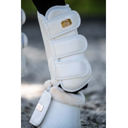 Guêtres de dressage Edinburgh arrière HKM Vanille Jaune