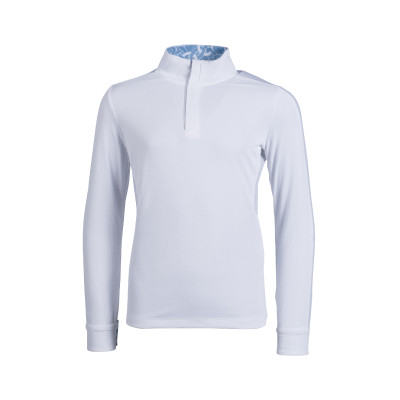 Polo de concours Hunter Kids man. longues HKM Blanc