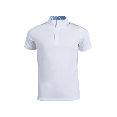 Polo de concours Hunter Kids manches courtes HKM Blanc