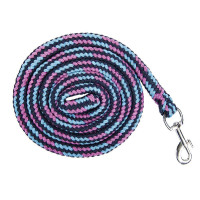 Longe Funny Horses avec mousqueton HKM Turquoise / lilas