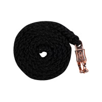 Longe Berry avec mousqueton antipanique HKM Noir / or rose Longe Berry avec mousqueton antipanique HKM Noir / or rose