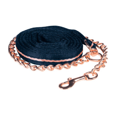 Longe de présentation HKM Marine / or rose Bleu
