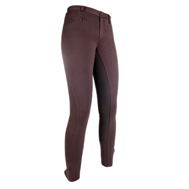 Pantalon Basic Belmtex Grip fond 3/4 HKM Marron foncé / marron foncé