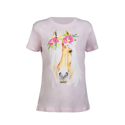 T-shirt enfants Flower Horse HKM Rose