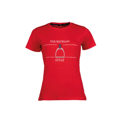 T-shirt Equine Sports Style HKM Rouge