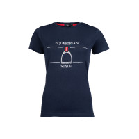 T-shirt Equine Sports Style HKM Bleu foncé T-shirt Equine Sports Style HKM Bleu foncé