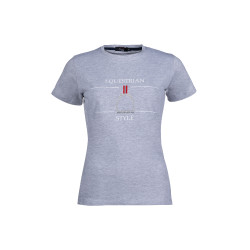 T-shirt Equine Sports Style HKM Gris chiné