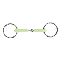 Mors à anneaux 16 mm goût pomme HKM Couleur indicative