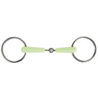 Mors à anneaux 18 mm goût pomme HKM Couleur indicative