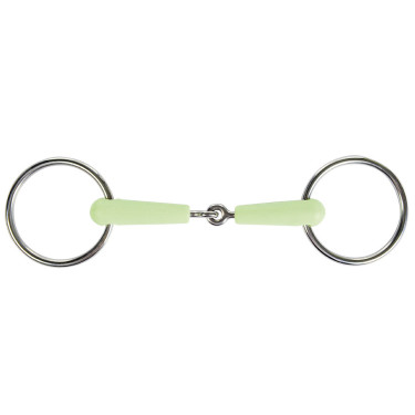 Mors à anneaux 18 mm goût pomme HKM Mors à anneaux 18 mm goût pomme HKM