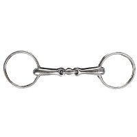 Mors double brisure anatomique 18 mm en inox HKM Couleur indicative