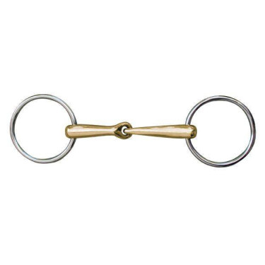Mors Anatomic 16 mm maillechort anneaux inox HKM Mors Anatomic 16 mm maillechort anneaux inox HKM