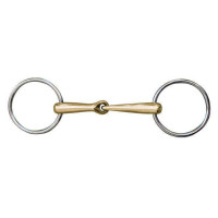 Mors Anatomic 18 mm maillechort anneaux inox HKM Couleur indicative Transparent Mors Anatomic 18 mm maillechort anneaux inox HKM Couleur indicative Transparent