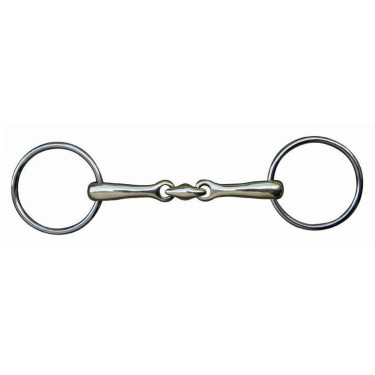 Mors double brisure 16 mm en inox HKM Mors double brisure 16 mm en inox HKM