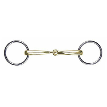 Mors de filet en maillechort 14 mm HKM Mors de filet en maillechort 14 mm HKM