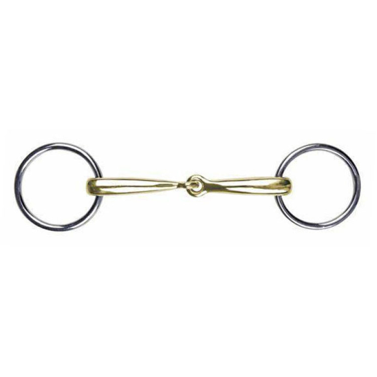 Mors de filet en maillechort 14 mm HKM