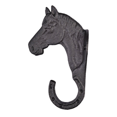 Porte bridon tête de cheval en fer forgé HKM Couleur indicative