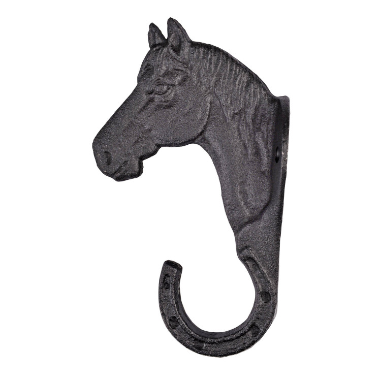 Porte bridon tête de cheval en fer forgé HKM