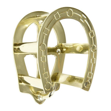 Porte-bridon fer à cheval en laiton HKM Porte-bridon fer à cheval en laiton HKM